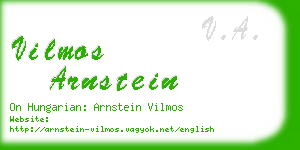 vilmos arnstein business card